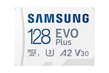 Samsung Evo Plus 2024 Carte mémoire microSD avec Adaptateur SD 128 Go