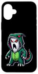 Costume de fantôme portant un dinosaure pour Halloween Cosplay T-Rex Coque pour iPhone 16 Plus