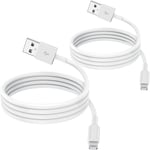 [2 Pack] 2m Câble Chargeur Iphone Certifiés Mfi Apple, Cordon De Câble Apple Lightning Vers Usb 2 Mètres Pour Iphone 12/11/11pro/11max/ X/Xs/Xr/Xs Max/8/7/6/ Ipad 5s/Se Marque : Cyvensmart