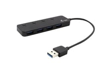 i-Tec USB 3.0 Metal HUB 4 Port with individual On/Off Switches - hubb - 4 portar