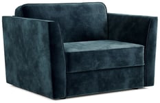 Jay-Be Elegance Velvet Cuddle Chair Sofa Bed - Ink Blue