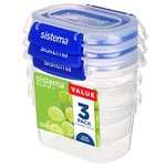 Sistema KLIP IT PLUS Récipients de conservation alimentaire – 400 ml – Boîtes alimentaires étanches, empilables et hermétiques compatibles réfrigérateur/congélateur – sans BPA – Lot de 3