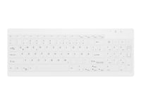 Cherry Medical Ak-C7012 - Tangentbord - Kompakt - Compact - Trådlös - Usb, 2.4 Ghz - Qwerty - Hela Norden - Tangentbrytare: Tactile - Vit