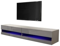 GFW Galicia 150cm LED Wall TV Unit - Grey