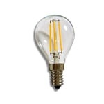 JANDEI - Ampoule LED G45 à filament 4W E14 Blanc 2700K (1 UNITÉ). Parfait pour l'hôtel, le restaurant, la maison, le salon. Faible consommation d'énergie.