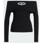 adidas Original adidas Originals Off Shoulder Tröja, storlek Medium