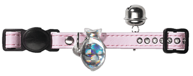 Hunter Cat Collar Modern Art Luxus Artificial Leather Light Pink/White One-Size