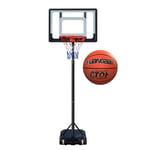 Nologo Portable Backboard Basketball Hoop System with Wheels, Height Adjustable Basketball Door Goal for Youth/Teens/Adult BTZHY