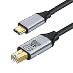 Thunderbolt 3, Usb-c till Mini Dp Type-c-kabel till Displayport 4k 60hz