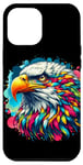 iPhone 15 Plus Cool Bald Eagle Spirit Animal Illustration Tie Dye Art Case