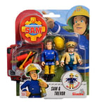 Simba 109251043 Fireman Sam Figures Double Pack III / 4 Assorted Designs / 7.5 cm/Fully Moveable