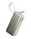 Anker Nano Powerbank - 10000 mAh med integrerad USB-C-kabel - Maximal effekt PD 30 W med 1 USB-C-port, 1 USB-A-port 135