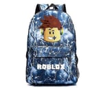 Ny Roblox Ryggsäck Barn Skola Väska Studenter Bokväska Resväska Present Blue lightning