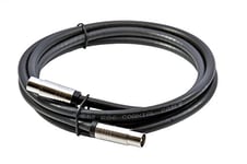 Smedz 2 m TV Aerial Cable Extension Kit with Premium Fitted Compression IEC Male to Male Connectors - Black