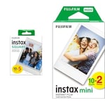 instax 70100147085 Film carré, Bordure Blanc, 50 Unité & Fujifilm instax - Twin Films pour Mini - 86 x 54 mm - 20 Count (Pack of 1)