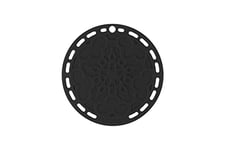 Le Creuset French Trivet, Silicone, Heat resistant to 250°C, 20 cm, Black Onyx, 42401201400000