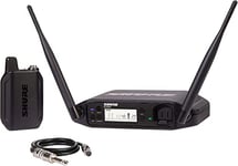 Shure GLXD14+ Dual Band Pro Digital Wireless System - Perfect for Guitar and Bass - 12-Hour Battery Life, 100 ft Range | Includes 1/4" Jack Instrument Cable & Single Channel Receiver