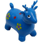Kids Blue Deer Animal Inflatable Space Hopper Ride On Jumping Bouncy Sound Toys