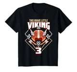 Youth This Brave Little Viking Is 3 - Cool Viking 3th Birthday T-Shirt