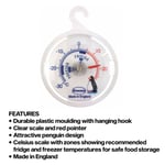 Dial Fridge Freezer Thermometer Refrigerator Chiller Cooler C Only - 22/475/2