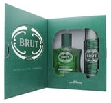 BRUT GIFT SET 100ML AFTERSHAVE + 200ML DEODORANT SPRAY - MEN'S FOR HIM. NEW