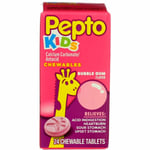 Pepto Bismol Children`s Chewable Tablets Bubble Gum Flavor 24 Count
