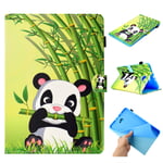 Succtop Samsung Tab A6 Case PU Leather Folio Flip Wallet Cover Stand Tablet Protective Case with Pen Holder, Auto Sleep/Wake Function for Samsung Galaxy Tab A 2016 10.1 Inch SM-T580/T585 Panda bamboo