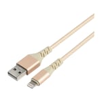 Dacota Platinum USB-Lightning kabel 3M, gull