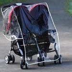 Waterproof Double Pram Pushchair Cover Universal Fit With Carry Case and Pocket