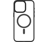 QDOS Hybrid Soft  Snap iPhone 15 Pro Max Case - Clear & Black, Black,Clear