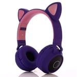 Bluetooth Headphones, Wireless Bluetooth Kids Headphones, Cat Ear LED Light Up Wireless Foldable Headphones, Wireless Headphones for Kids and Adults (Color-6)