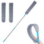Tunn dammvippa i mikrofiber med teleskopskaft