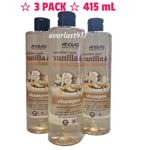 Anovia Hair Vanilla & Macadamia Shampoo To Help Repair Hair, Vegan 415mL, 3 Pack