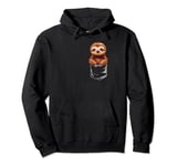Funny Pocket Sloth Peeking Out Cute Sloth Pullover Hoodie