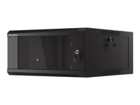 Lanberg Wffa Series - Rack Skåp - Väggmontering - Ral 9004, Svart - 4U - 19"
