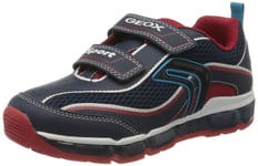 Geox Boy's J Android C Low-Top Sneakers, Blue (Navy/Red C0735),1 UK