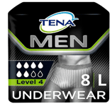 TENA Men Premium Fit Level 4 Incontinence Pants - Large - Pack of 8