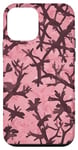 Coque pour iPhone 12 mini Beau camouflage rose pour les amateurs de chêne