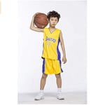 Ensemble De Maillots De Basket-Ball pour Enfants - Bulls Jordan # 23 / Lakers James # 23 / Warriors Curry # 30 Chemise De Basket-Ball Gilet Haut Shorts D'éTé pour GarçOns Et Filles
