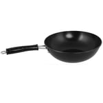 Gr8 Home Large 30cm Black Wok Non Stick Frying Pan Stir Fry Kitchen Chinese Cooking Asian Oriental Cookware