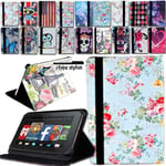 For Amazon Kindle Fire 7/hd 8/ Hd 10 Alexa Leather Tablet Stand Flip Cover Case
