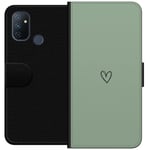 OnePlus Nord N100 Svart Plånboksfodral Hjärta