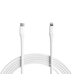 Amazon Basics USB-C to Lightning ABS Charger Cable, MFi Certified, for Apple iPhone 14 13 12 11 X Xs Pro, Pro Max, Plus, iPad, 3 m, White