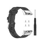 För Garmin Forerunner 45 / 45S / Swim 2 Universal Nylon Canvas Watch Band Grey