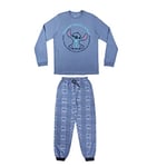 CERDÁ LIFE'S LITTLE MOMENTS Men's Hombre de Lilo Y Stitch-Pijama Familiar A Juego 100% Algodón-Licencia Oficial Disney Matching Family Pajamas Cotton-Official License, Bleu, XXL