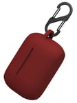 Aotao Silicone Case for Jabra Elite 75t & Jabra Elite Active 75t, Soft and Flexible, Scratch/Shock Resistant Cover with Carabiner for Jabra 75t Earbuds (Elite 75t, Wine Red)