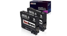 Cartouche compatible - Zambrero 603 xl noir cartouche d'encre compatible pour epson 603 603xl avec epson workforce wf-2810 wf-2850 wf-2830 wf-2835, expression home xp-2100
