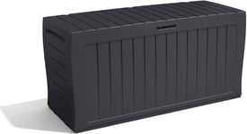 Keter Novel Garden Waterproof Storage Box With Sit On Lid XL Size 270L Outdoor