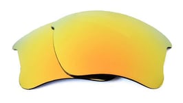 NEW POLARIZED CUSTOM GOLD XLJ LENS FOR OAKLEY FLAK JACKET SUNGLASSES