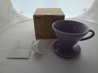 Hario V60 VDC-02-PUH-EX Ceramic Coffee Dripper Purple Size 02 1-4 Cups Japan